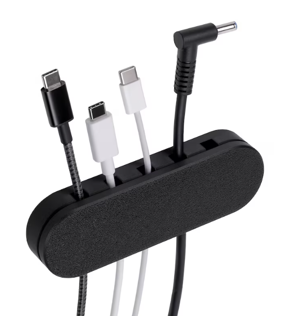 Magnetic Desk Cable Organizer - 5 Slot Cable Management Holder