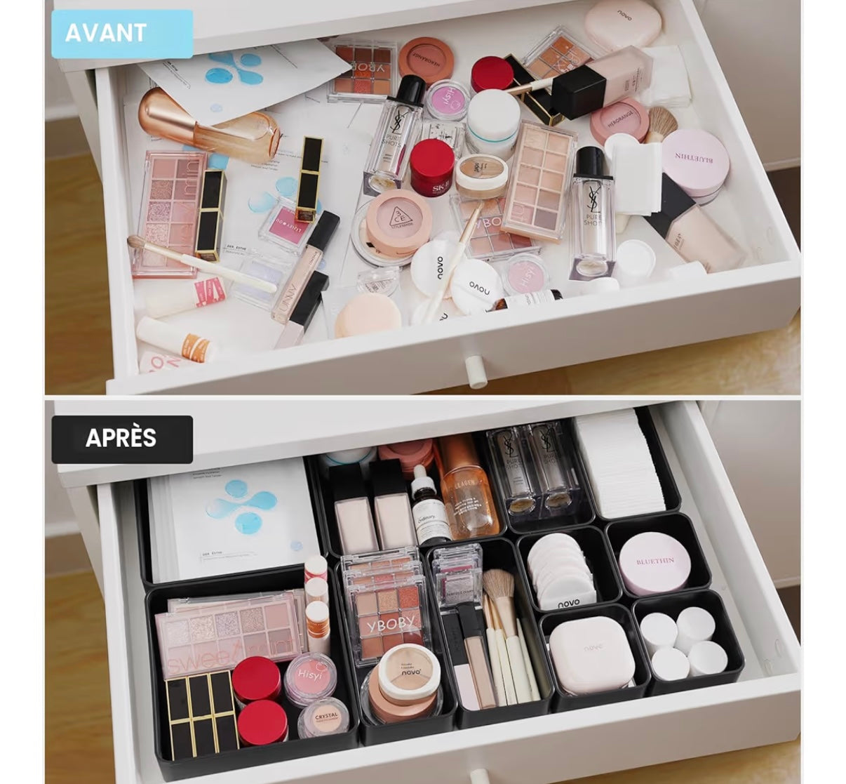 Modular Drawer Organizer Set - 11 Piece Storage System