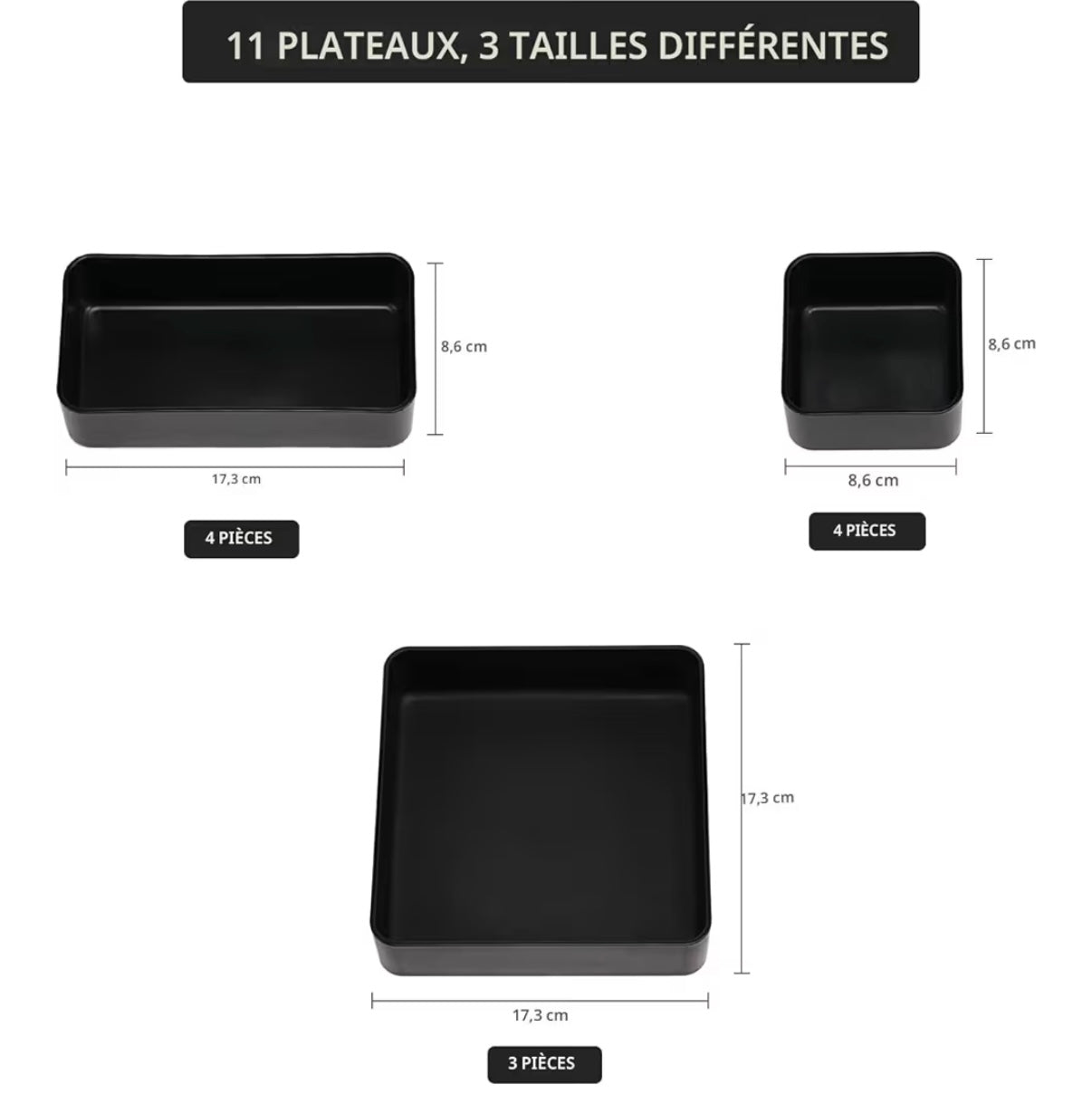 Modular Drawer Organizer Set - 11 Piece Storage System